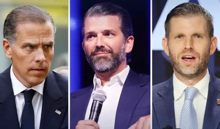 Хантер Байден, Дональд-молодший та Ерік Трамп / Фото: samaa.tv