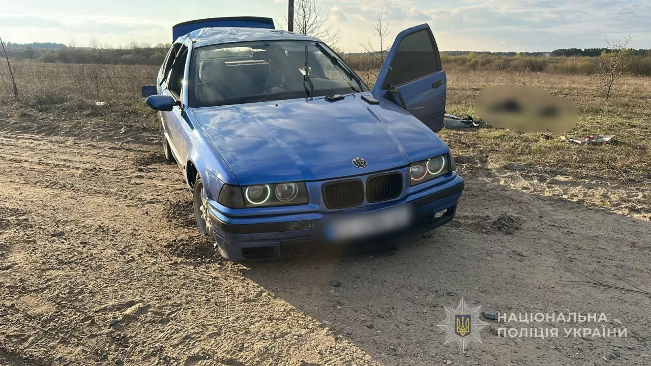 Пошкоджена внаслідок ДТП автівка / Фото: ГУНП у Волинській області