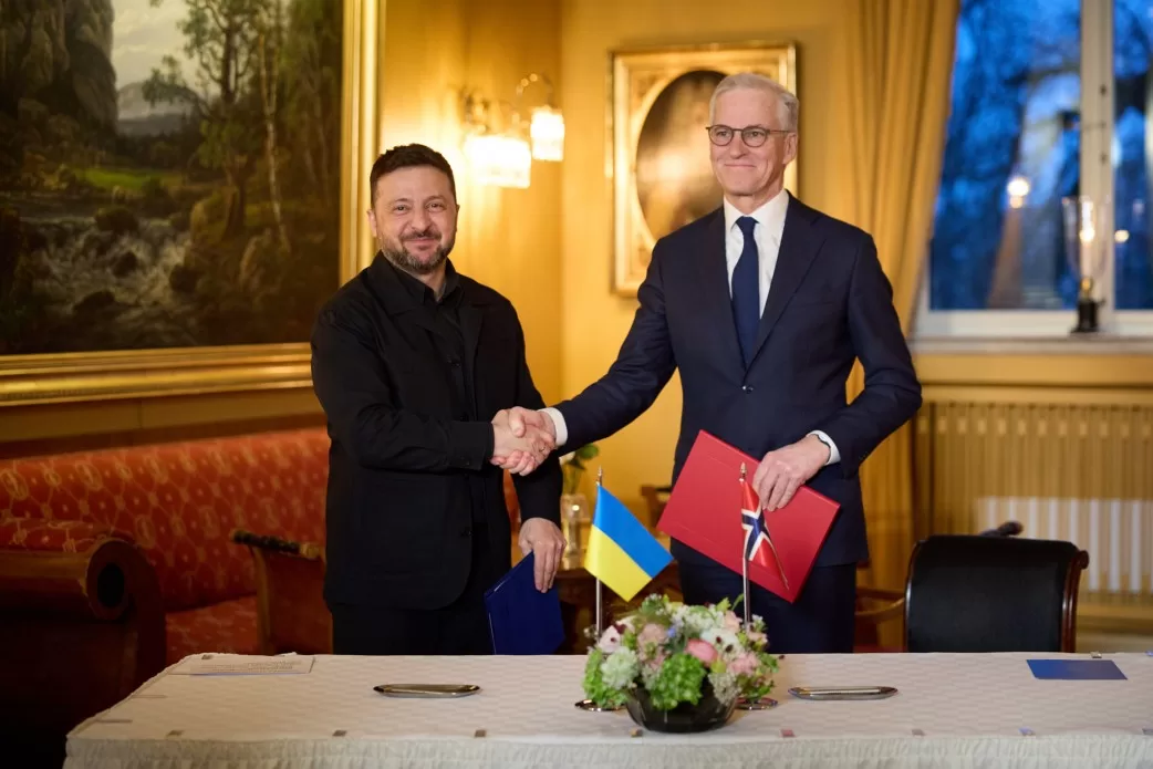 Володимир Зеленський та Йонас Гар Стере / Фото: Офіс президента