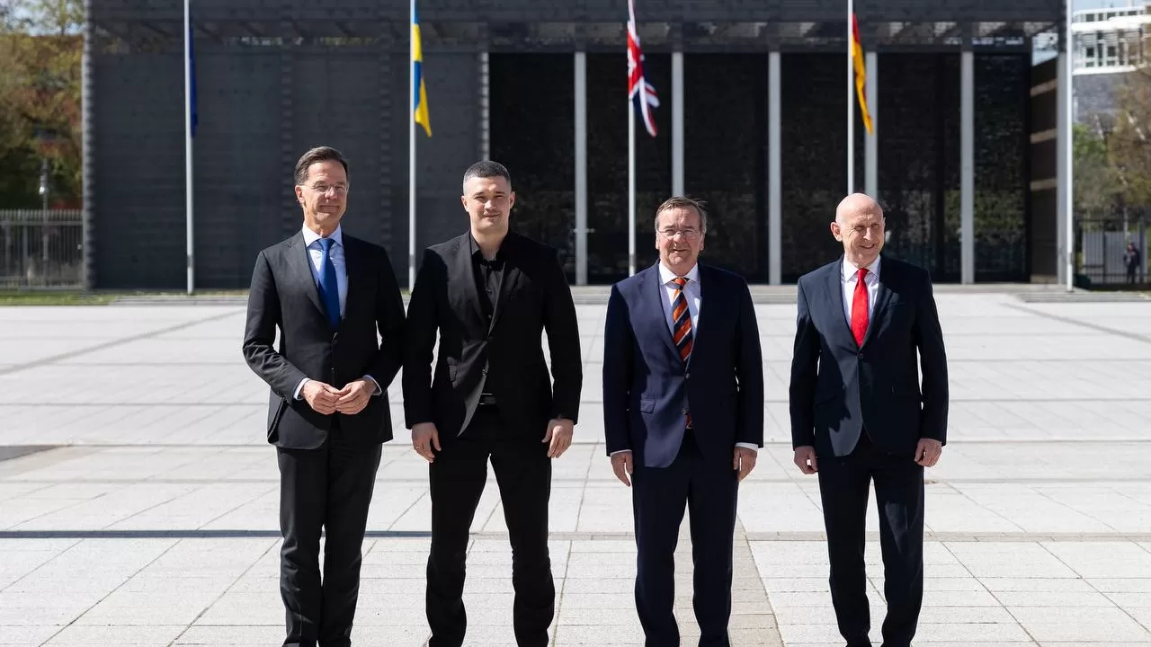 Mark Rutte, Mykhailo Fedorov, Boris Pistorius and John Healey / Photo: t.me/zedigital