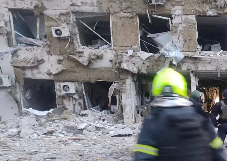 Уничтоженный российским ударом дом в Одессе / Фото: Одесская МВА