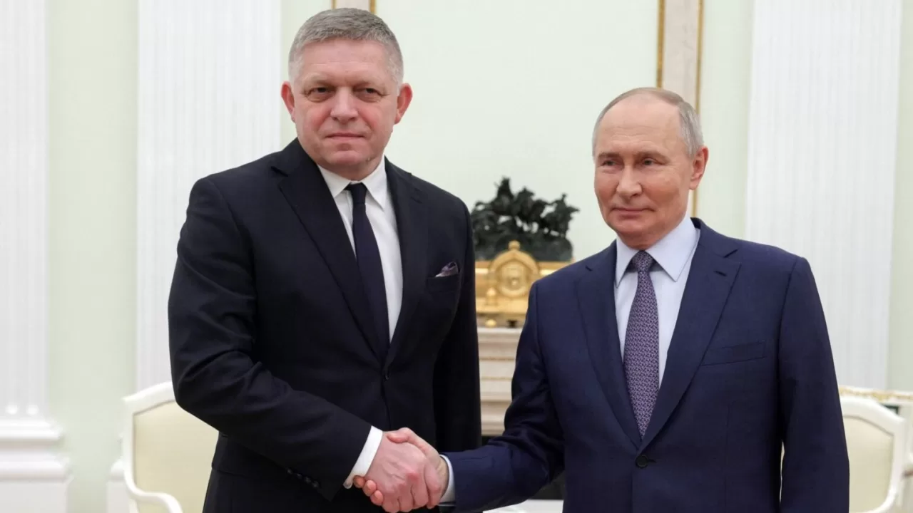 Роберт Фицо и Владимир Путин во время встречи в Москве. Россия, 22 декабря 2024 года / Фото: Reuters