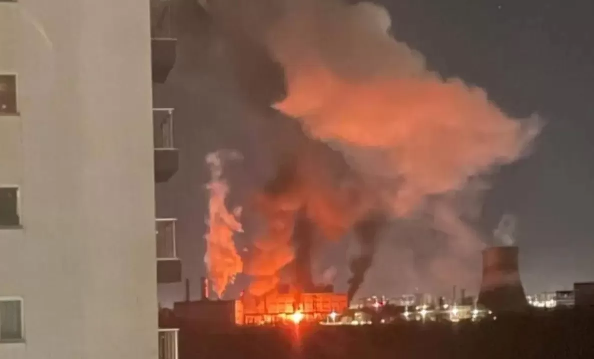 Пожежа на ТЕЦ в Румунії / Фото: Facebook Info Trafic București și Ilfov