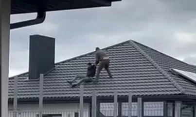 Задержание на крыше в Луцке / Скриншот