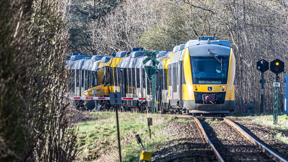 К северу от Хиллереда столкнулись два поезда / Фото: Стивен Кнап, Ritzau Scanpix