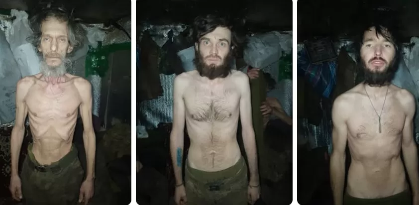 Изнуренные от голода бойцы 14 ОМБр / Фото: Threads