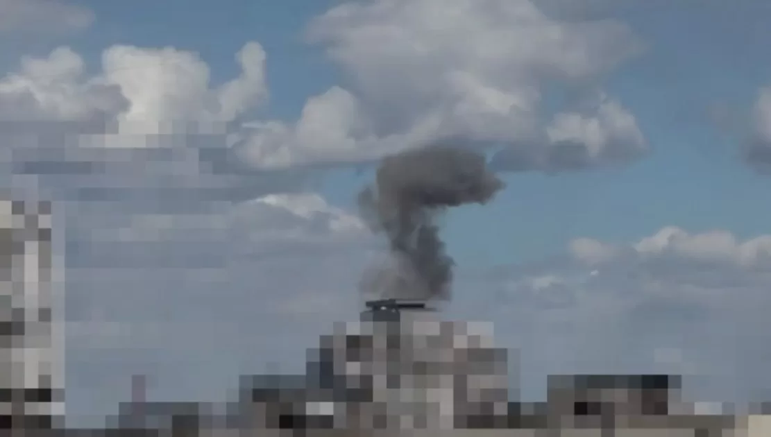 Последствия удара БпЛА в Киеве / Скриншот