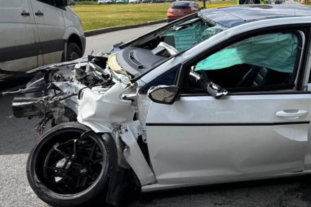 Разбитый в результате ДТП автомобиль / Фото: Полиция Харьковщины