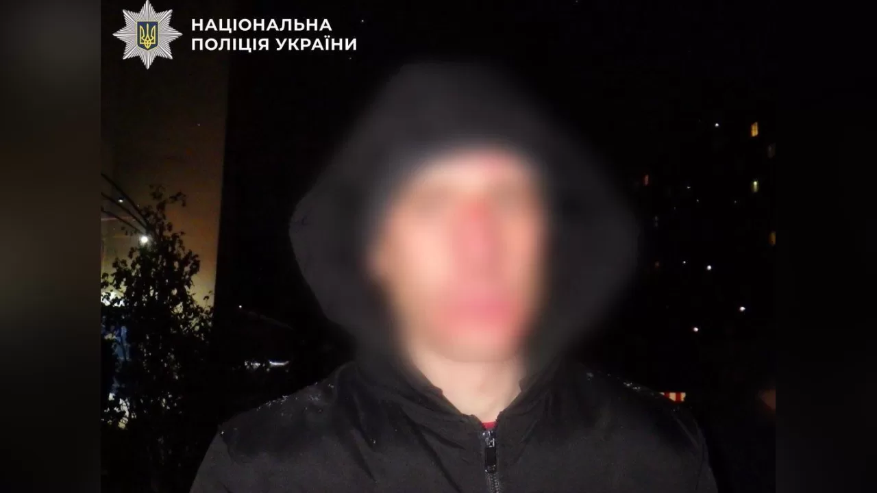 Задержанный за нападение на военного в Киеве / Фото: Полиция Киева