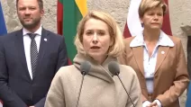 Кая Каллас виступає із заявою після зустрічі міністрів закордонних справ країн Північної та Балтійської Європи / Скриншот