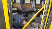 Последствия удара по маршрутке в Херсоне / Фото Херсонская ОВА