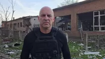 Вадим Філашкін на місці ворожого удару по центру Краматорська / Скриншот