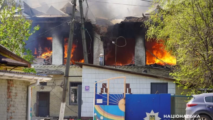 Пожежа у дитсадку в Сумах / Фото: Нацполіція