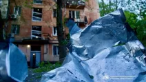 Пошкоджений вибухом будинок у Дніпрі / Фото: Дніпропетровська ОВА