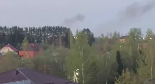 Дым после взрывов в Наро-Фоминске / Скриншот