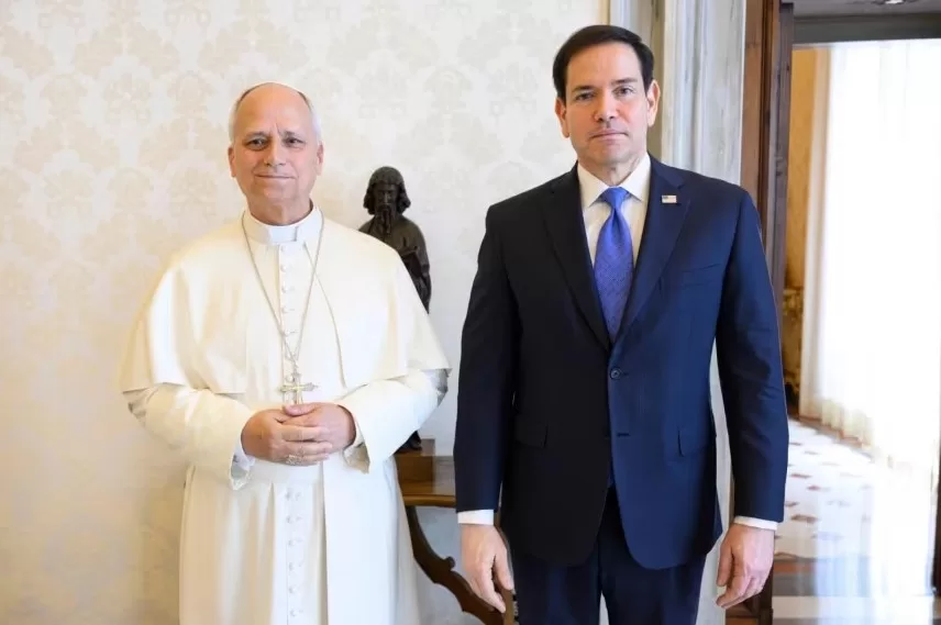 Папа Лев XIV зустрівся з держсекретарем США Марко Рубіо / Фото: Vatican News