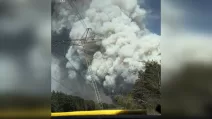 Дим від пожежі в Чорнобильській зоні / Фото: ДСНС