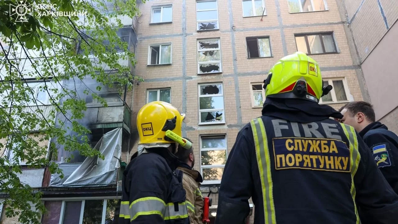 Пожар в квартире пятиэтажки в Салтовском районе Харькова / Фото ГСЧС