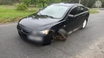 Пошкоджений Mitsubishi Lancer / Фото: Патрульна поліція Києва