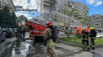 Пожежа після атаки БпЛА в Івано-Франківську / Фото: ДСНС