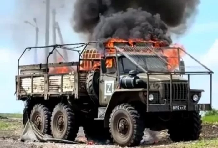 Уничтоженный российский грузовик / Фото: t.me/lost_warinua