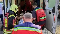 Госпитализация пострадавшего в результате падения с 8 этажа в Ирпене / Фото: ГСЧС