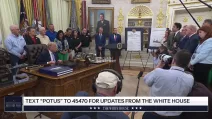 Дональд Трамп під час спілкування з журналістами у Білому домі / Скриншот