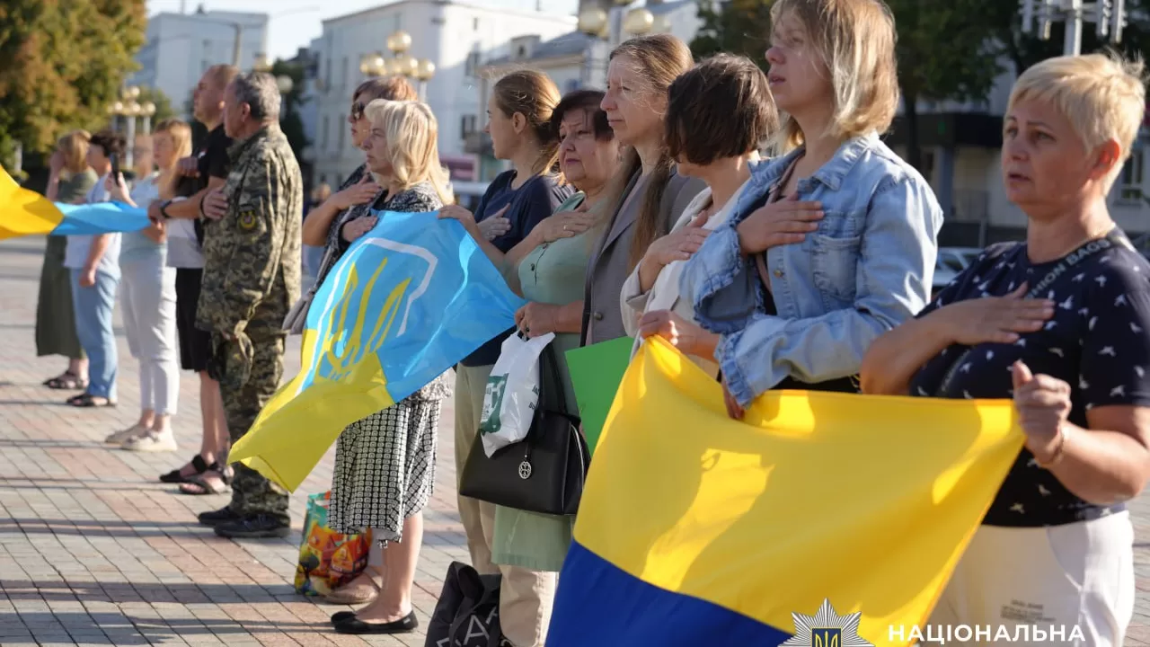 Минута молчания / Фото: Патрульная полиция Украины