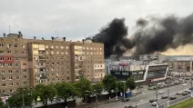 Дым после взрыва в Новобаварському районе Харькова / Фото: «Главное в Украине»