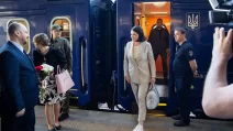 Светлана Тихановская впервые прибыла в Киев с официальным визитом и поблагодарила «Укрзализныцю» за безопасную поездку / Фото: t.me/tsikhanouskaya