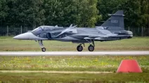 Jas 39E, остання версія літака Gripen, на авіабазі у Каллінге / Фото: TT