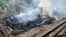 Последствия удара БпЛА по базе отдыха в Харьковской области / Фото: ГСЧС