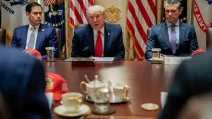 Марко Рубио, Дональд Трамп и Пит Хегсет / Фото: Reuters