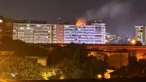 A drone entered Romanian airspace and crashed into a residential building / Photo from social media