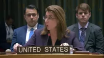Tammy Bruce, Deputy Permanent Representative of the United States to the United Nations, at a meeting of the UN Security Council / Photo: Ukrinform