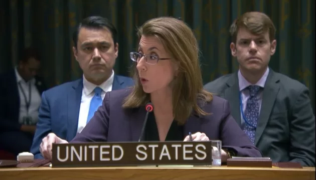 Tammy Bruce, Deputy Permanent Representative of the United States to the United Nations, at a meeting of the UN Security Council / Photo: Ukrinform