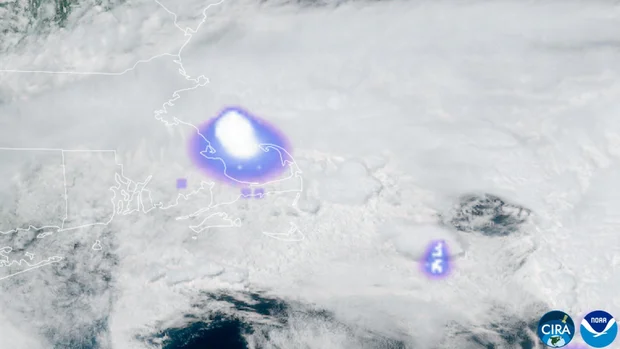 На картах NOAA показано, де метеор увійшов в атмосферу / Фото: NOAA