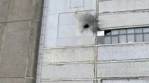 Damage caused by a drone attack was observed near the sixth power unit at the Zaporizhzhia Nuclear Power Plant / Photo: social media