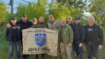 Подполковник Олег Тягнибок и бойцы 128-й отдельной бригады «Дикое Поле» / Фото: t.me/martsinkiv_ONLINE