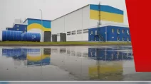Strike on the CSNFSF: container reception building damaged / Photo: Energoatom
