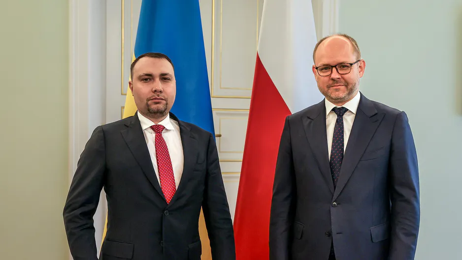 Керівник Офісу президента Зеленського Кирило Буданов і близький соратник президента Кароля Навроцького Марцін Пшидач під час переговорів у Варшаві / Фото: Офіс Президента
