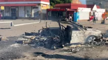 Наслідки удару БпЛА по автівці на Сумщині / Фото: Сумська ОВА