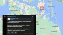 Сальдо заявил об атаке на мост в Чонгаре и перекрытии движения / На карте указано местоположение Чонгарского моста и сообщение Сальдо