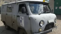БПЛА ударил рядом с автомобилем «Харьковоблэнерго» во время выезда на ремонт / Фото: Харьковоблэнерго