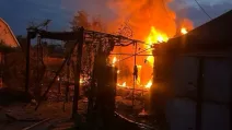 Overnight strike on Zaporizhzhia: 59-year-old woman injured, fire breaks out
