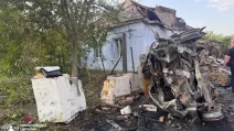 Місце влучання "шахеда" у Миколаєві / Фото: Миколаївська ОВА