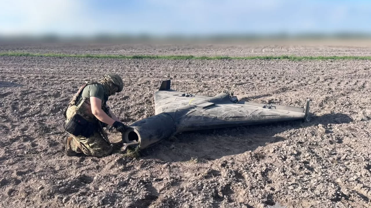 Обезвреженный «шахед» / Фото: Полиция Черниговской области