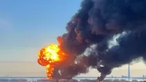 Пожежа на Пітерському нафтовому терміналі 3 червня / Фото: Соцмережі