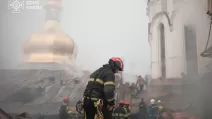  Firefighting operations at the Kyiv Pechersk Lavra / Photo: State Emergency Service of Ukraine
