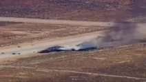 Падіння бомбардувальника B-52 у Каліфорнії, місце авіакатастрофи / Скриншот